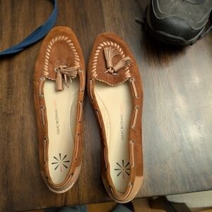 Isaac Mizrahi Tan Moccasins with Tassels